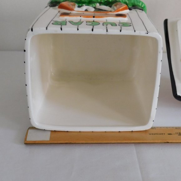 Vintage 1950s 1960s Ceramic Yona Originals Sugar Canister Barnyard Rooster MIJ - Picture 4 of 6